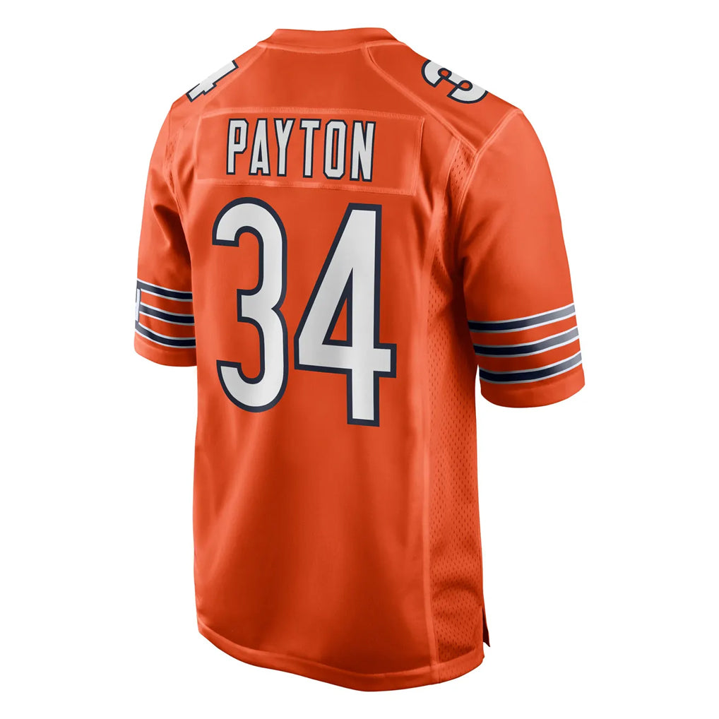 C.Bears #34 Walter Payton Player Orange Home Game Odoa Stitched Jerseys