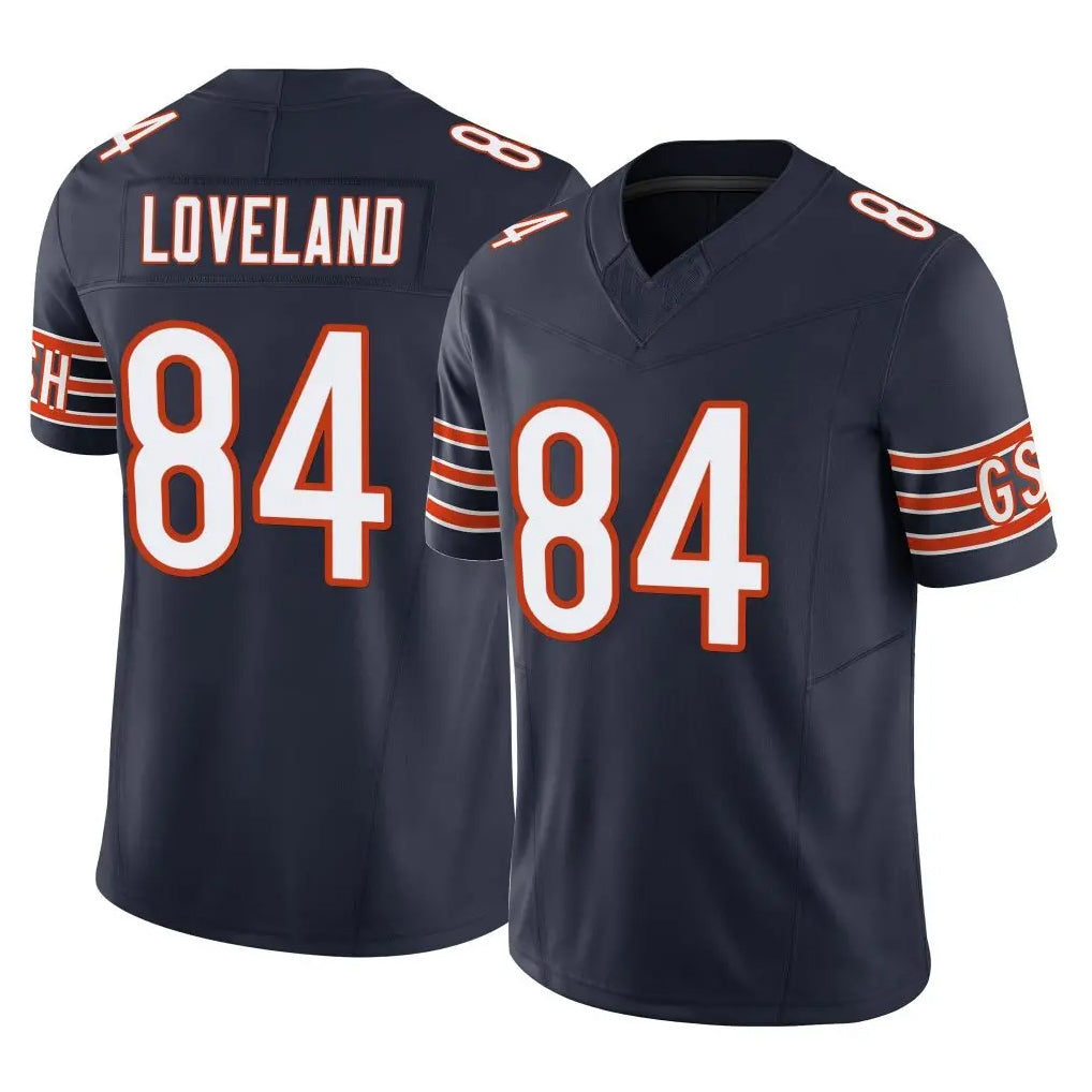C.Bears #84 Colston Loveland Player Navy Vapor F.U.S.E. Limited Home Game Odoa Stitched Jerseys