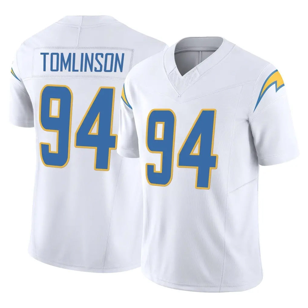 LA.Chargers #94 Dalvin Tomlinson Player White Limited Vapor F.U.S.E. Home Game Odoa Stitched Jerseys