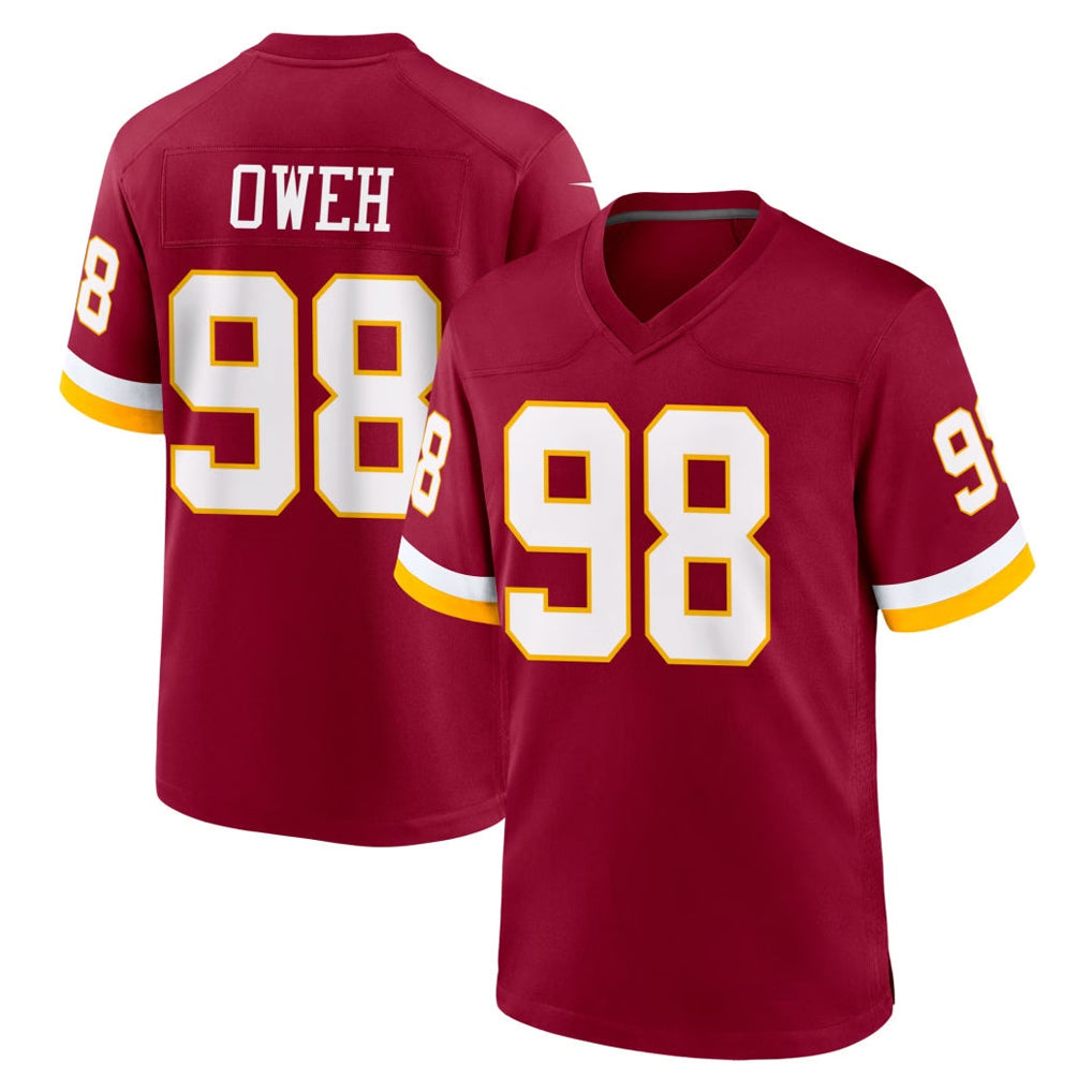 W.Commanders #98 Odafe Oweh Player Burgundy Game Home Odoa Stitched Jerseys