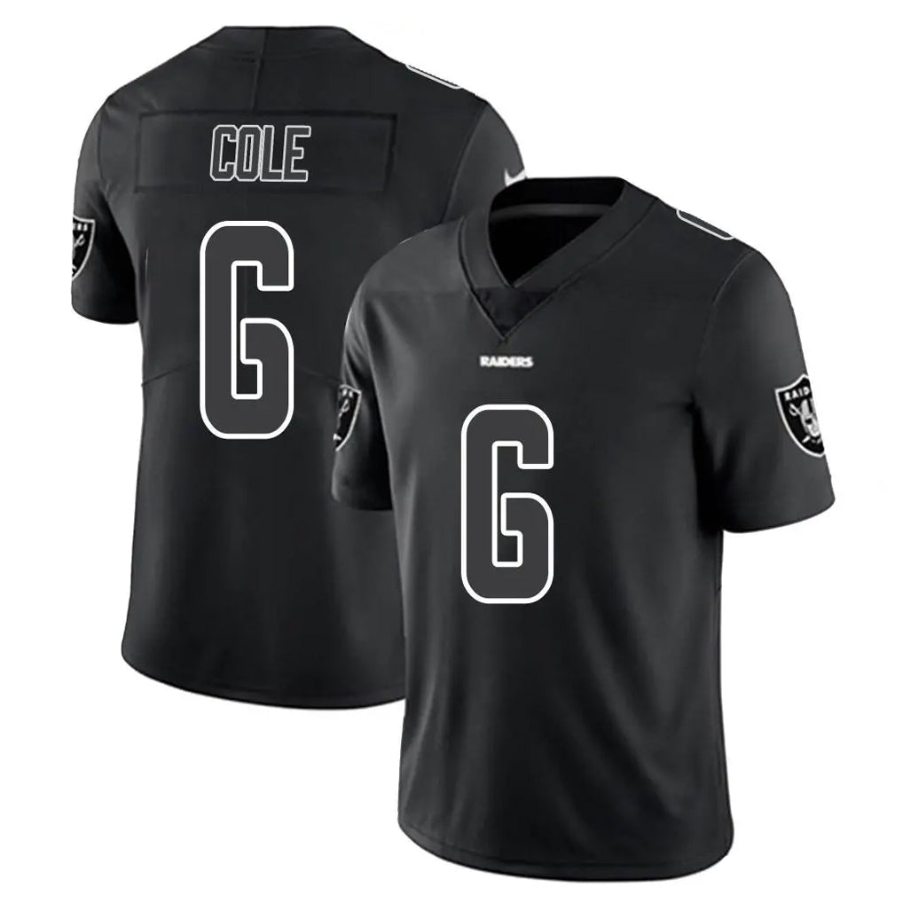 LV.Raiders #6 A.J. Cole Player Black Limited Black Impact Home Game Odoa Stitched Jerseys