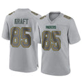 GB.Packers #85 Tucker Kraft Player Gray Atmosphere Fashion Home Game Odoa Stitched Jerseys