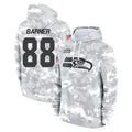 S.Seahawks #88 AJ Barner Player Arctic Camo Limited Salute to Service Pullover Hoodies Game Odoa Stitched Jerseys
