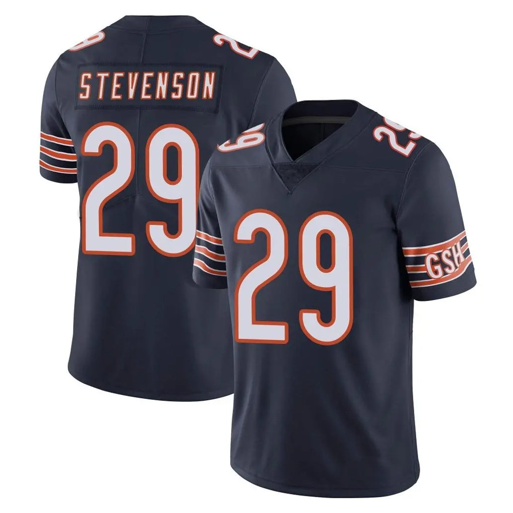 C.Bears #29 Tyrique Stevenson Player Navy Vapor Untouchable Limited Home Game Odoa Stitched Jerseys