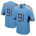 T.Titans #91 John Franklin-Myers Player Light Blue Home Game Odoa Stitched Jerseys