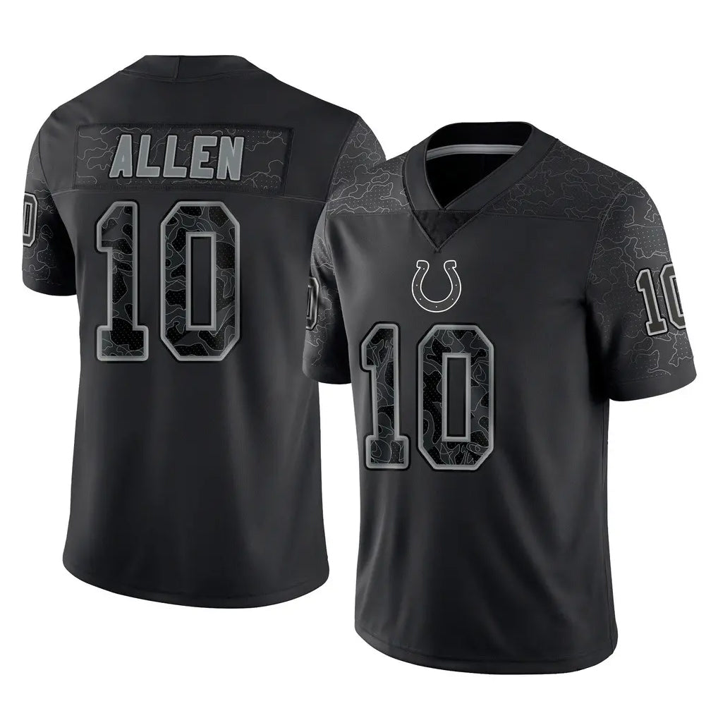 IN.Colts #10 Keenan Allen Player Black Reflective Limited Game Odoa Stitched Jerseys
