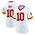 W.Commanders #10 Tress Way Player White Home Game Odoa Stitched Jerseys