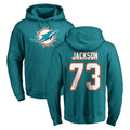M.Dolphins #73 Austin Jackson Player Aqua LOGO Pullover Hoodies Limited Odoa Stitched Jerseys
