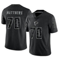 A.Falcons #70 Jake Matthews Player Black RFLCTV Limited Odoa Stitched Jerseys