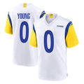 LA.Rams #0 Byron Young Player White Home Game Odoa Stitched Jerseys