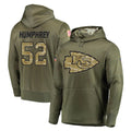 KC.Chiefs #52 Creed Humphrey Player Olive Salute to Service Pullover Hoodies Home Game Odoa Stitched Jerseys