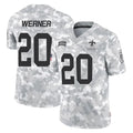NO.Saints #20 Pete Werner Player Arctic Camo Salute To Service Limited Game Odoa Stitched Jerseys