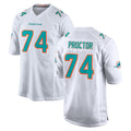 M.Dolphins #74 Kadyn Proctor Player White Limited Home Game Odoa Stitched Jerseys