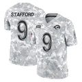 LA.Rams #9 Matthew Stafford Player Arctic Camo Salute To Service Limited Game Odoa Stitched Jerseys