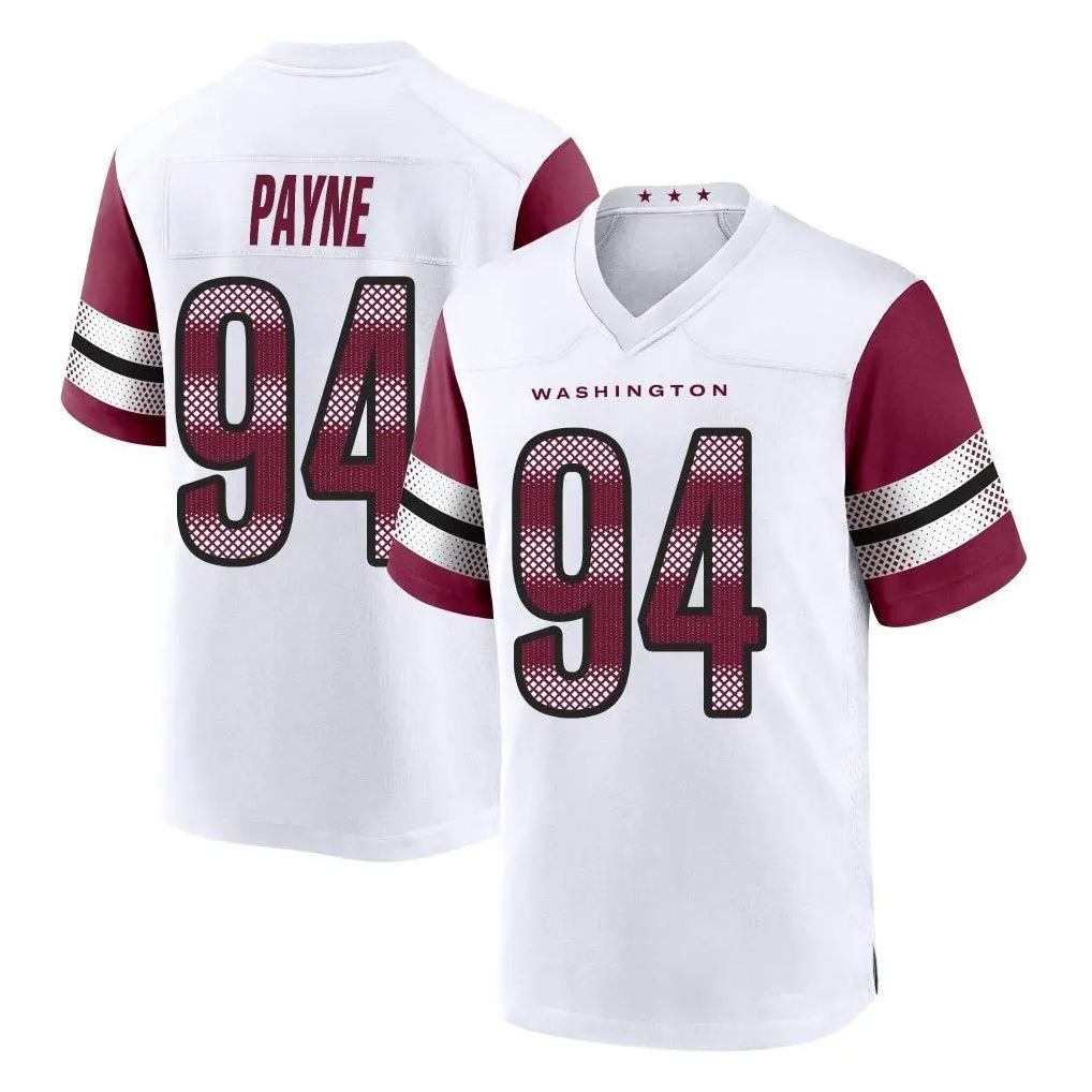 W.Commanders #94 Daron Payne Player White Game Home Odoa Stitched Jerseys