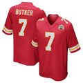 KC.Chiefs #7 Harrison Butker Player Red Home Game Odoa Stitched Jerseys