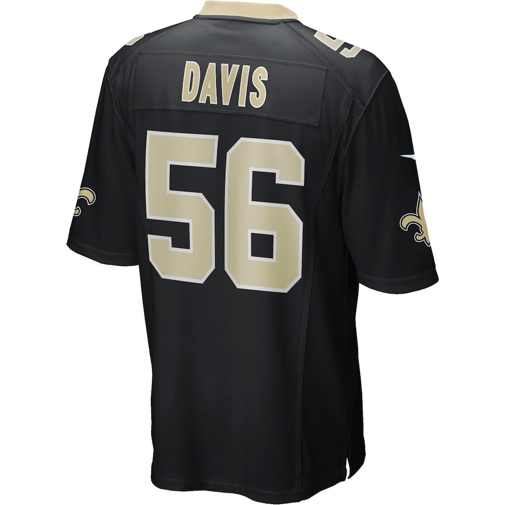 Odoa NO.Saints #56 Demario Davis Black Game Jersey