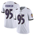 B.Ravens #95 Tavius Robinson Player White Vapor F.U.S.E. Limited Odoa Stitched Jerseys