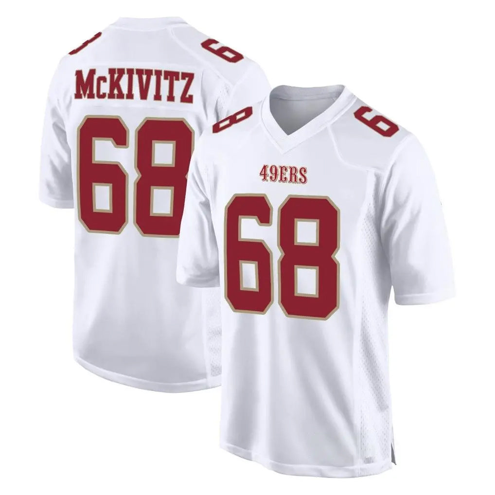 SF.49ers #68 Colton McKivitz Player White Fashion Home Game Odoa Stitched Jerseys
