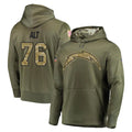 LA.Chargers #76 Joe Alt Player Olive Salute to Service Pullover Hoodies Home Game Odoa Stitched Jerseys