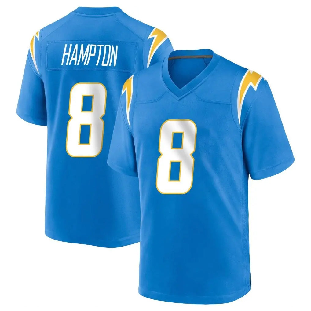 LA.Chargers #8 Omarion Hampton Player Blue Home Game Odoa Stitched Jerseys