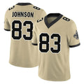 NO.Saints #83 Juwan Johnson Player Gold Limited Vapor F.U.S.E. Home Game Odoa Stitched Jerseys