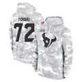 H.Texans #72 Tommy Togiai Player Arctic Camo Salute to Service Hoodies Limited Game Odoa Stitched Jerseys