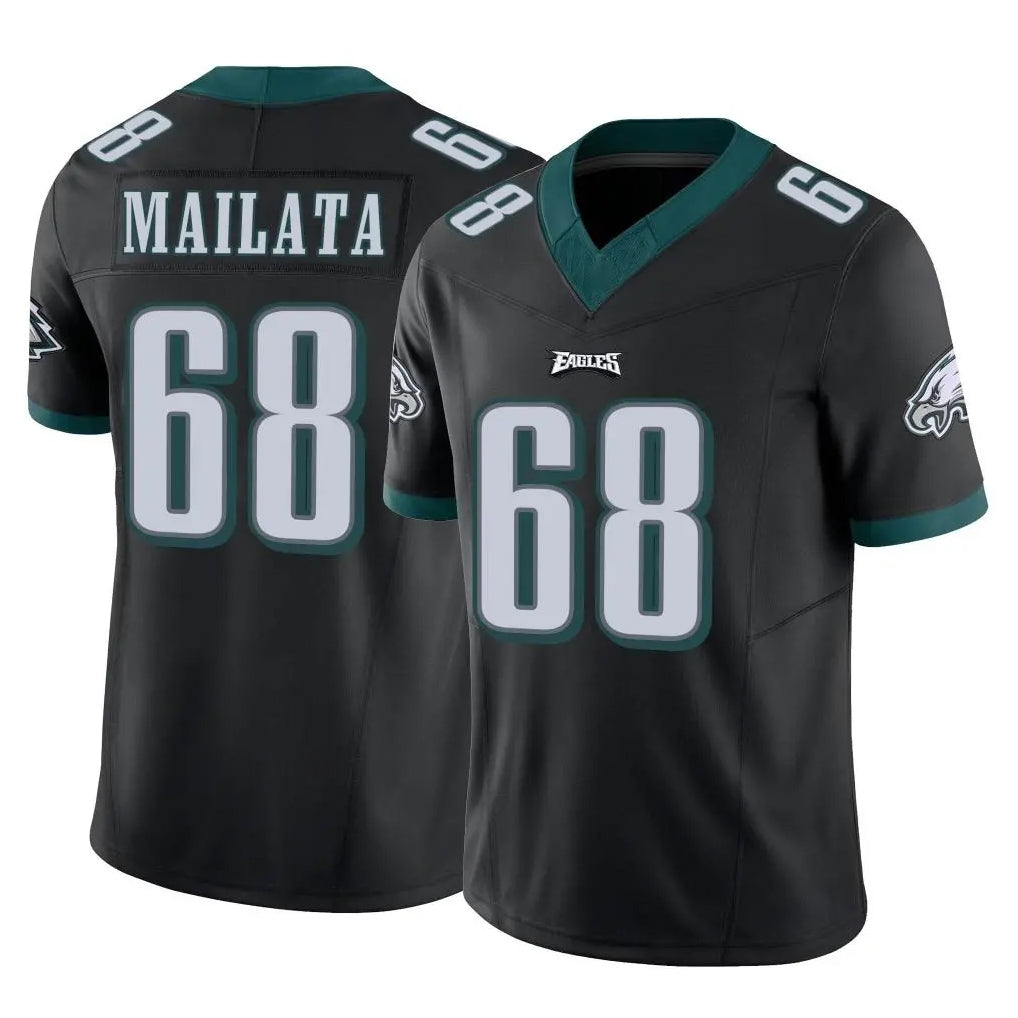 P.Eagles #68 Jordan Mailata Player Black Limited Vapor F.U.S.E. Home Game Odoa Stitched Jerseys