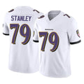 B.Ravens #79 Ronnie Stanley Player White Vapor F.U.S.E. Limited Home Game Odoa Stitched Jerseys