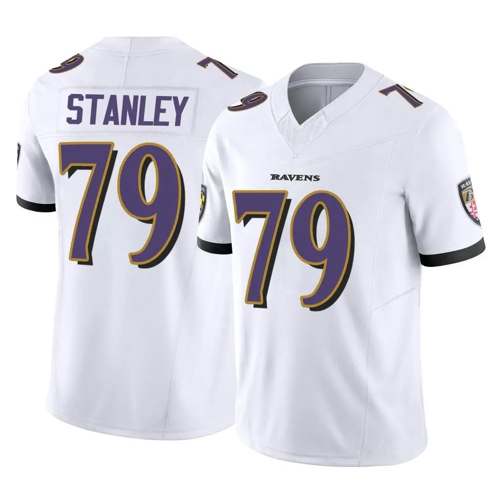 B.Ravens #79 Ronnie Stanley Player White Vapor F.U.S.E. Limited Home Game Odoa Stitched Jerseys