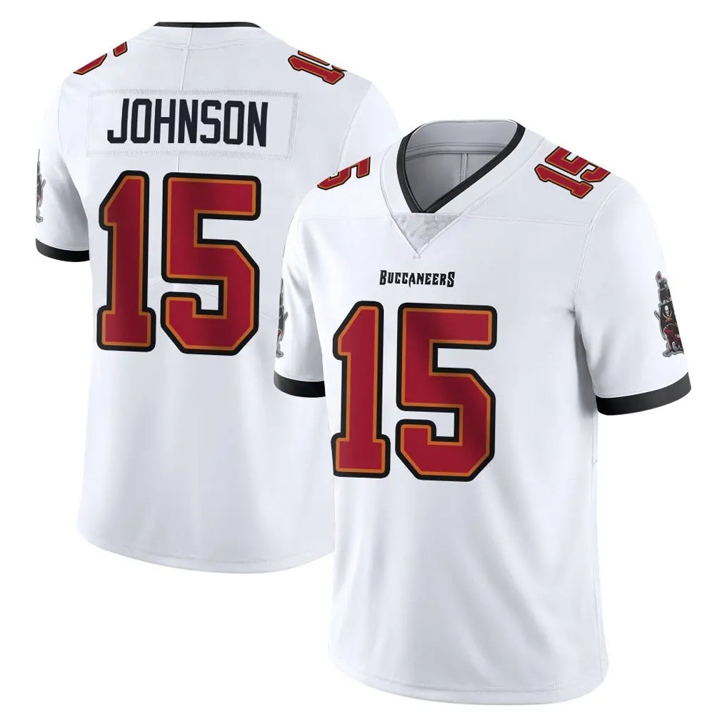 TB.Buccaneers #15 Tez Johnson Player White Limited Vapor Untouchable Home Game Odoa Stitched Jerseys