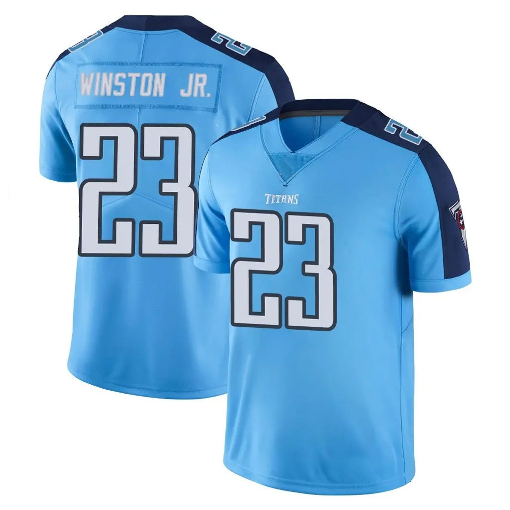 T.Titans #23 Kevin Winston Jr. Player Light Blue Limited Color Rush Home Game Odoa Stitched Jerseys
