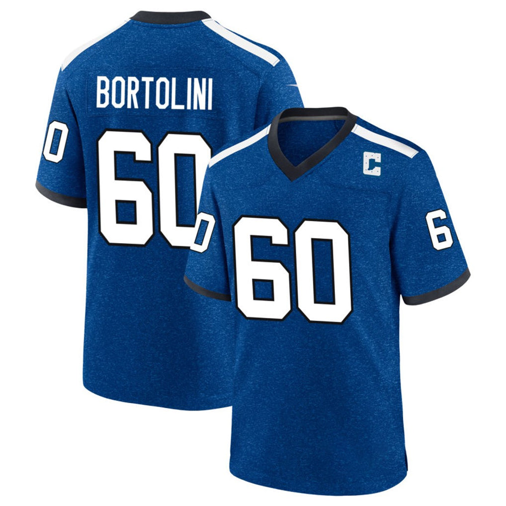 IN.Colts #60 Tanor Bortolini Player Royal Alternate Indiana Nights Home Game Odoa Stitched Jerseys