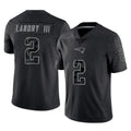 NE.Patriots #2 Harold Landry III Player Black Reflective LImited Home Game Odoa Stitched Jerseys