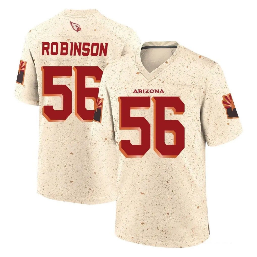 A.Cardinals #56 Darius Robinson Player Cream Rivalries Collection Game Odoa Stitched Jerseys