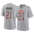 C.Browns #21 Denzel Ward Player Gray Atmosphere Fashion Game Odoa Stitched Jerseys