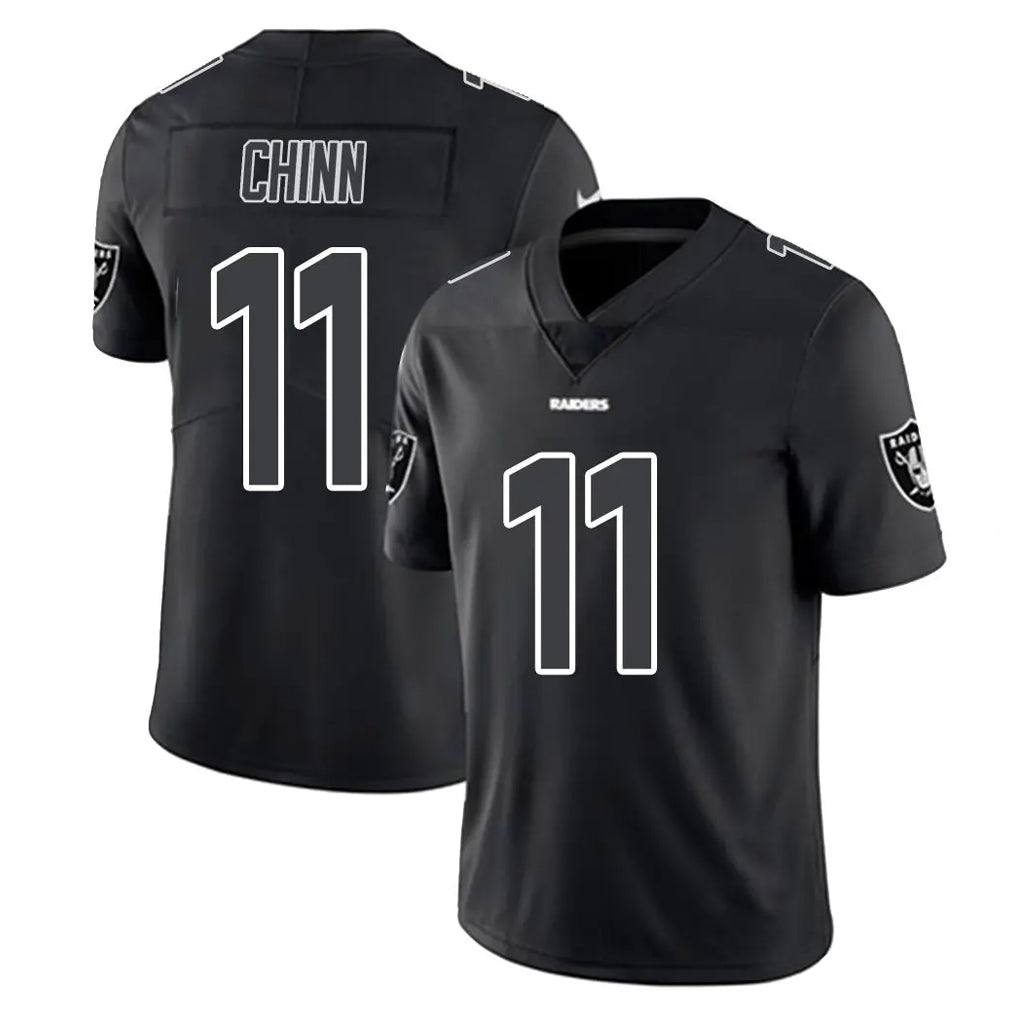 LV.Raiders #11 Jeremy Chinn Player Black Limited Black Impact Home Game Odoa Stitched Jerseys