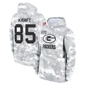 GB.Packers #85 Tucker Kraft Player Arctic Camo Salute to Service Hoodies Limited Game Odoa Stitched Jerseys