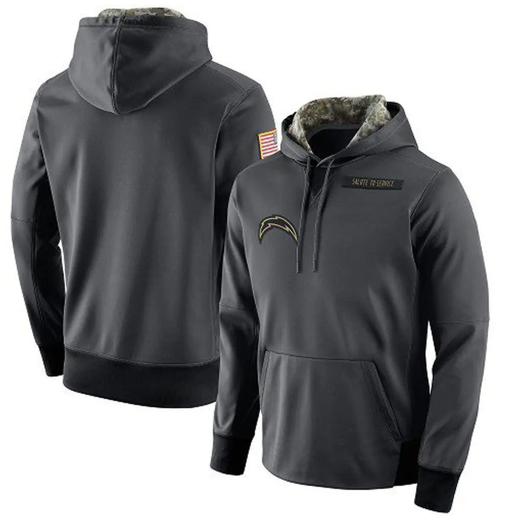 LA.Chargers ## Chargers Blank Player Gray Pullover Hoodie Home Game Odoa Stitched Jerseys