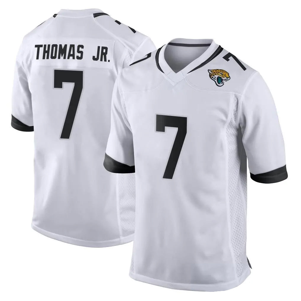 J.Jaguars #7 Brian Thomas Jr. Player White Home Game Odoa Stitched Jerseys