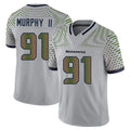 S.Seahawks #91 Byron Murphy II Player Grey Limited 2025 Rivalries Collection Home Game Odoa Stitched Jerseys