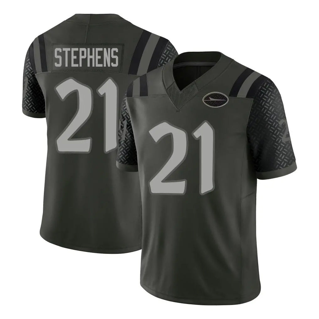 NY.Jets #21 Brandon Stephens Player Green Limited 2025 Rivalries Collection Home Game Odoa Stitched Jerseys
