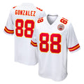 KC.Chiefs #88 Tony Gonzalez Player White Home Game Odoa Stitched Jerseys