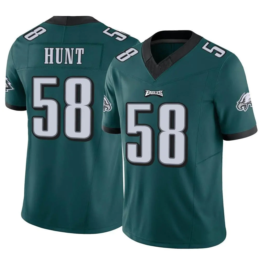 P.Eagles #58 Jalyx Hunt Player Team Color Green Limited Vapor F.U.S.E. Home Game Odoa Stitched Jerseys