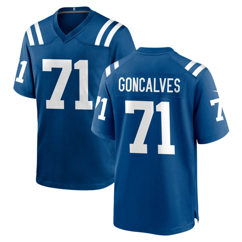 IN.Colts #71 Matt Goncalves Player Royal Home Game Odoa Stitched Jerseys