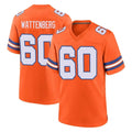 D.Broncos #60 Luke Wattenberg Player Orange Alternate Collection Throwback Game Odoa Stitched Jerseys