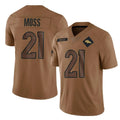 D.Broncos #21 Riley Moss Player Brown Salute To Service Limited Odoa Stitched Jerseys