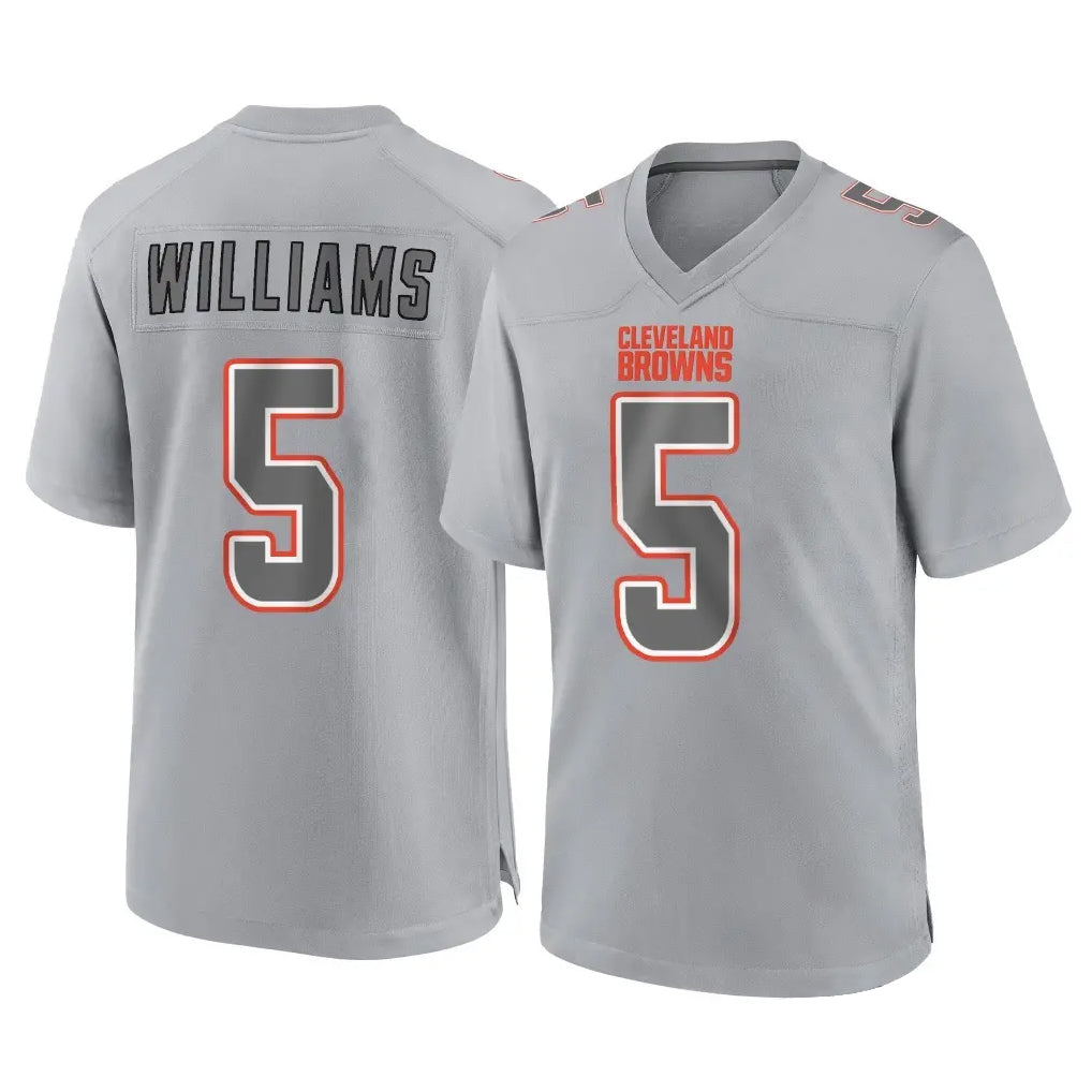 C.Browns #5 Quincy Williams Player Gray Atmosphere Fashion Game Odoa Stitched Jerseys