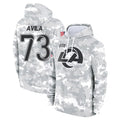 LA.Rams #73 Steve Avila Player Arctic Camo Salute to Service Hoodies Limited Game Odoa Stitched Jerseys
