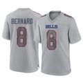 B.Bills #8 Terrel Bernard Player Gray Home Game Odoa Stitched Jerseys
